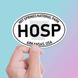 Hot Springs National Park White Oval Bumper Sticker