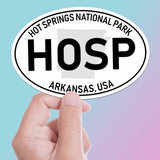 Hot Springs National Park White Oval Bumper Sticker
