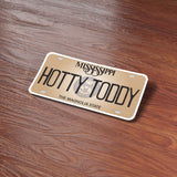 Hotty Toddy Mississippi License Plate Sticker