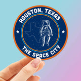 Space City Houston Sticker - Cool Texas Decals