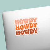 Cute Pink Howdy Cowgirl Decal on Laptop