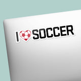 I Love Soccer Sticker - Cool Sports Decal