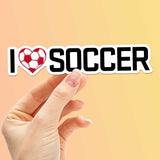 I Love Soccer Sticker - Cool Sports Decal