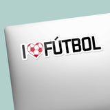 I Love Futbol Sticker - Cool Soccer Sports Decal