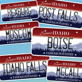 Idaho License Plate Stickers - 13 Different Idaho Cities