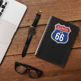 Illinois Blue Route 66 Sticker - Cool IL Vintage Highway Sign Decal