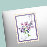 Illinois State Flower Violet Sticker - IL Vintage Stamp Decal