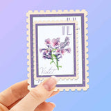 Illinois State Flower Violet Sticker - IL Vintage Stamp Decal