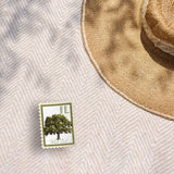 Illinois State Tree White Oak Sticker - IL Vintage Stamp Decal