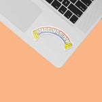 Imagination Funny Quote Sticker on Laptop