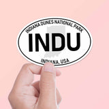 Indiana Dunes National Park White Oval Bumper Sticker