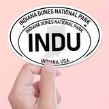 Indiana Dunes National Park White Oval Bumper Sticker