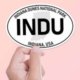 Indiana Dunes National Park White Oval Bumper Sticker