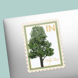 Indiana State Tree Tulip Tree Sticker - IN Vintage Stamp Decal