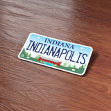 Indiana License Plate Bumper Stickers - Choose Your IN City or Phrase Decal