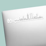 Indianapolis Skyline Sticker on Laptop