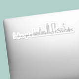 Indianapolis Skyline Sticker on Laptop