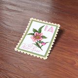Iowa State Flower Wild Rose Sticker - IA Vintage Stamp Decal