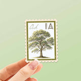 Iowa State Tree Oak Sticker - IA Vintage Stamp Decal