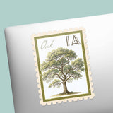 Iowa State Tree Oak Sticker - IA Vintage Stamp Decal