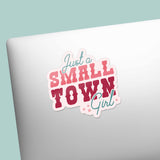 Just a Small Town Girl Cute Cowgirl Decal on Laptop