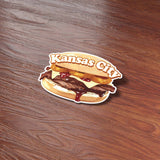 Kansas City BBQ Sandwich Sticker - KCMO Brisket Decal