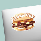Kansas City BBQ Sandwich Sticker - KCMO Brisket Decal