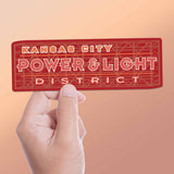 Kansas City Power & Light District Red KCMO Sticker - Wide