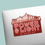 Kansas City Power & Light District Red KCMO Skyline Sticker