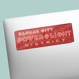 Kansas City Power & Light District Red KCMO Sticker - Wide