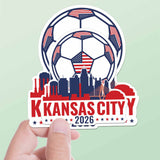 Kansas City Skyline USA Soccer Sticker - KCMO Sports Decal 2026