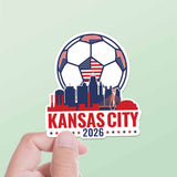 Kansas City Skyline USA Soccer Sticker - KCMO Sports Decal 2026