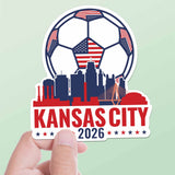 Kansas City Skyline USA Soccer Sticker - KCMO Sports Decal 2026