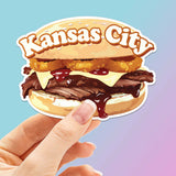 Kansas City BBQ Sandwich Sticker - KCMO Brisket Decal