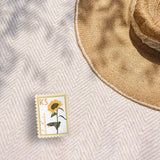 Kansas State Flower Sunflower Sticker - KS Vintage Stamp Decal