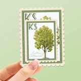 Kansas State Tree Eastern Cottonwood Sticker - KS Vintage Stamp Decal