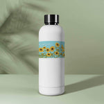 Cute Kansas Sunflower Sticker on Water Bottle