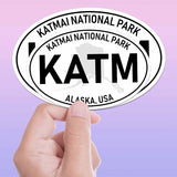 Katmai National Park White Oval Bumper Sticker