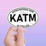 Katmai National Park White Oval Bumper Sticker