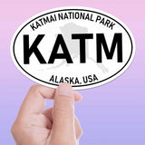 Katmai National Park White Oval Bumper Sticker