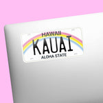 Hawaii License Plate Sticker - Choose Your Hawaiian Cities & Phrases