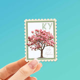 Kentucky State Tree Tulip Poplar Sticker - KY Vintage Stamp Decal