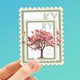 Kentucky State Tree Tulip Poplar Sticker - KY Vintage Stamp Decal