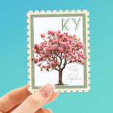 Kentucky State Tree Tulip Poplar Sticker - KY Vintage Stamp Decal