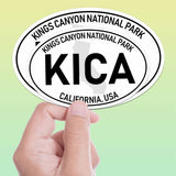Kings Canyon National Park White Oval Bumper Sticker