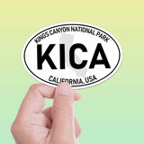 Kings Canyon National Park White Oval Bumper Sticker