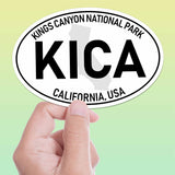 Kings Canyon National Park White Oval Bumper Sticker