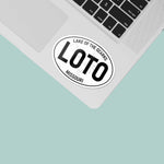 Lake of the Ozarks White Oval Sticker on Laptop