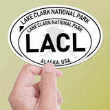 Lake Clark National Park White Oval Bumper Sticker