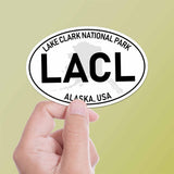 Lake Clark National Park White Oval Bumper Sticker